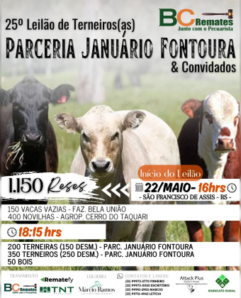 25º Leilão de Produção Parceria Januário Fontoura & convidados