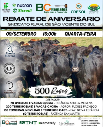 Remate de Aniversário Sindicato Rural