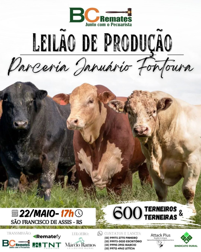 Leilão de Produção - Parceria Januário Fontoura