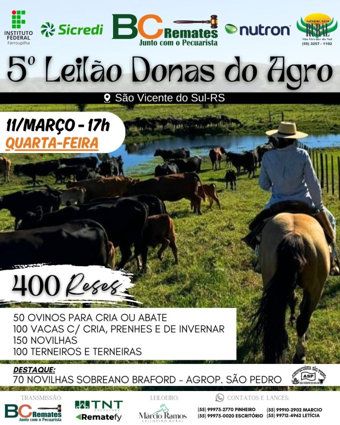 5º Leilão Donas do Agro